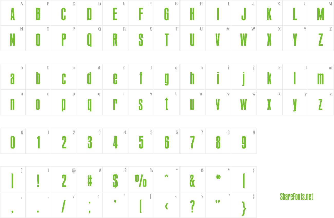 Font BoldPact preview